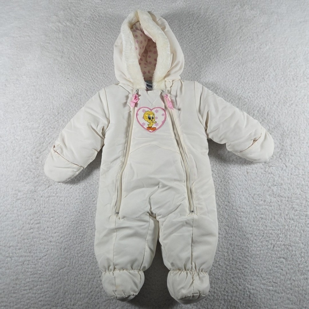 Vintage Tweety Bird Baby Snow Suit Size 6 Months Baby Looney Toons WB